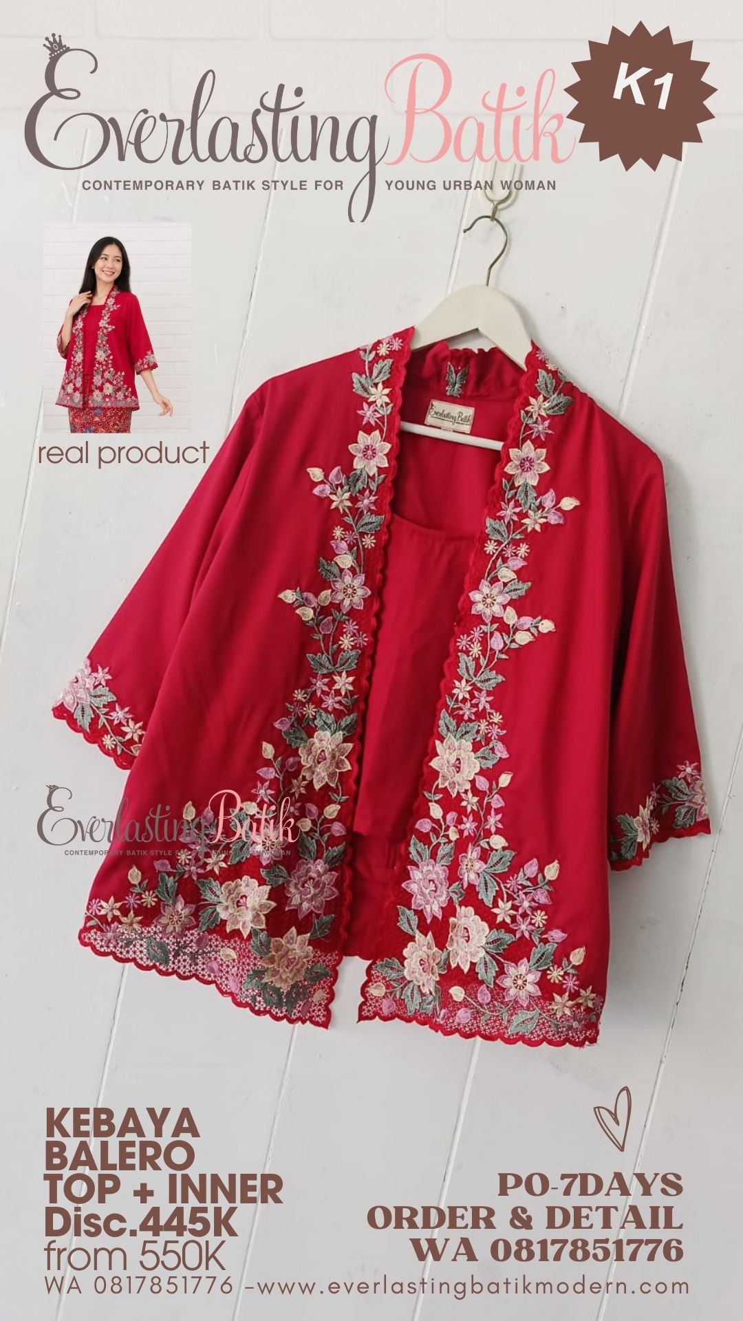 K1 KEBAYA BALERO BORDIR TOP - diskon 445K