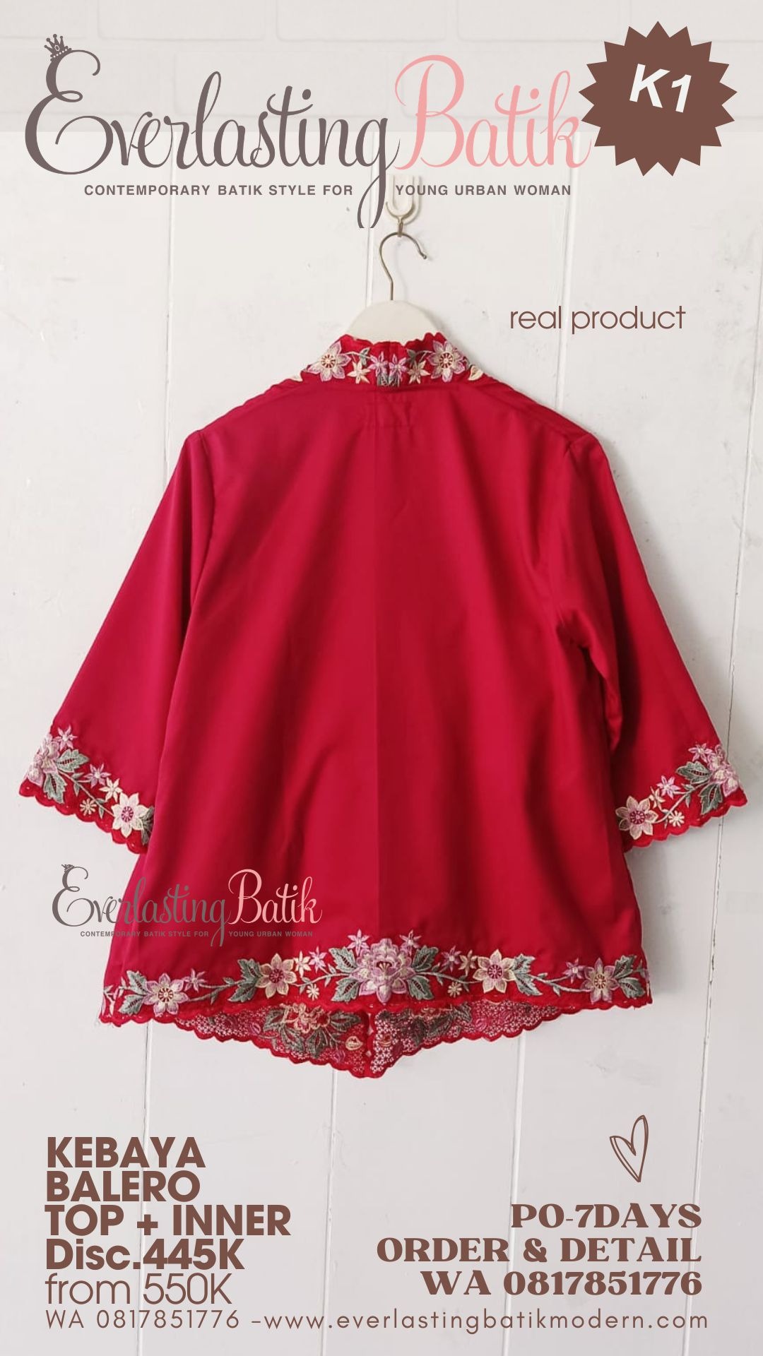 K1 KEBAYA BALERO BORDIR TOP - diskon 445K