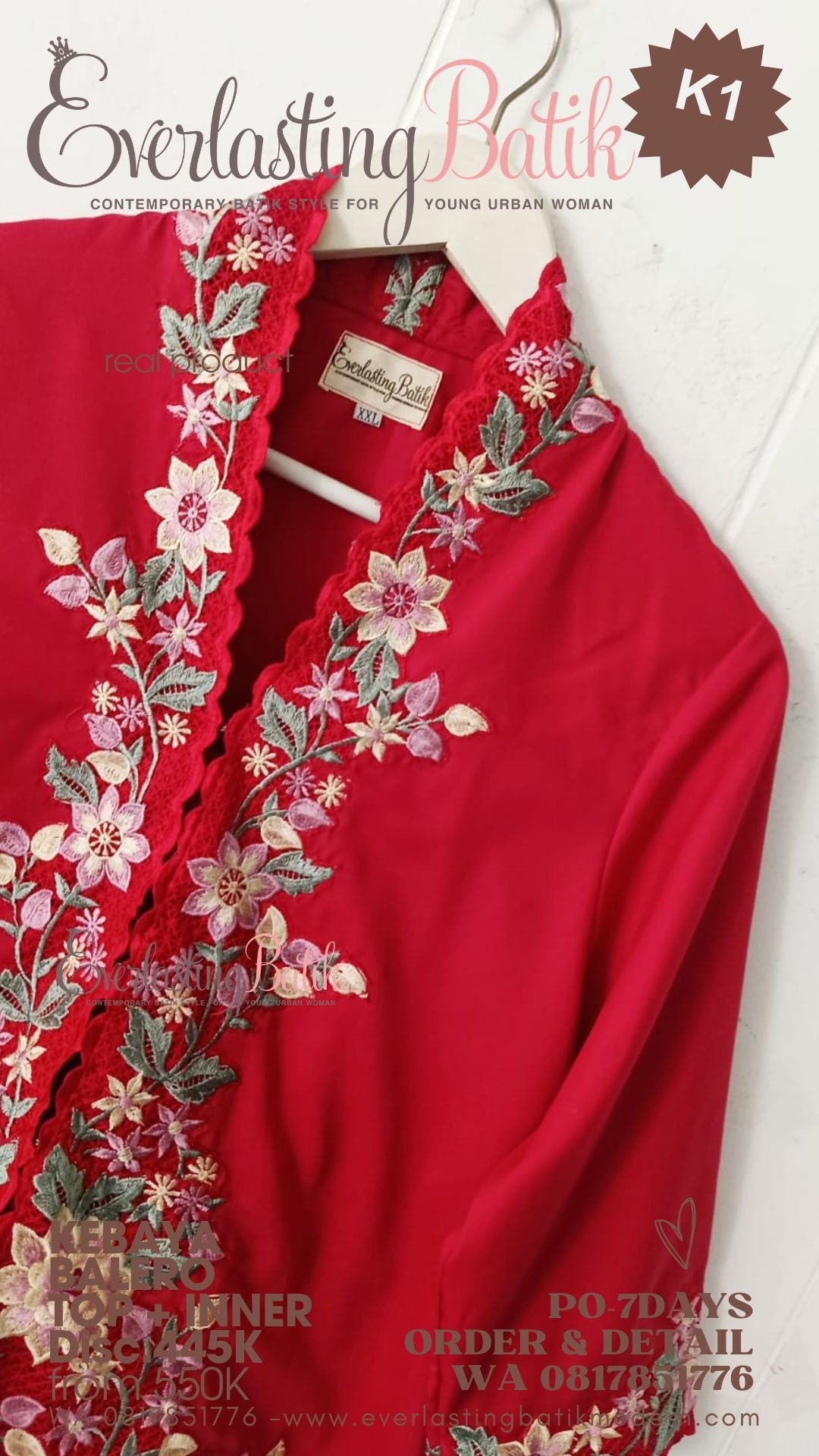 K1 KEBAYA BALERO BORDIR TOP - diskon 445K