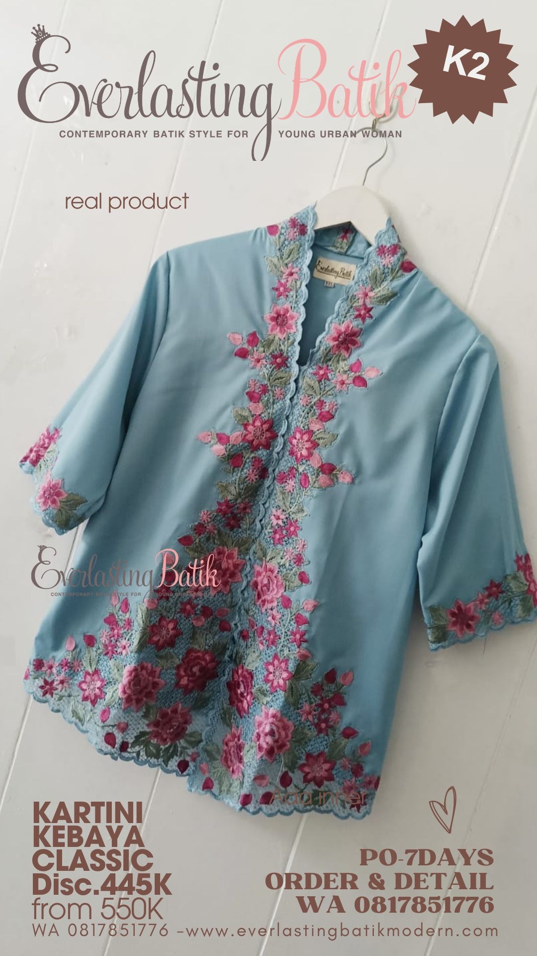 K2 KARTINI KEBAYA BORDIR TOP - diskon 445K
