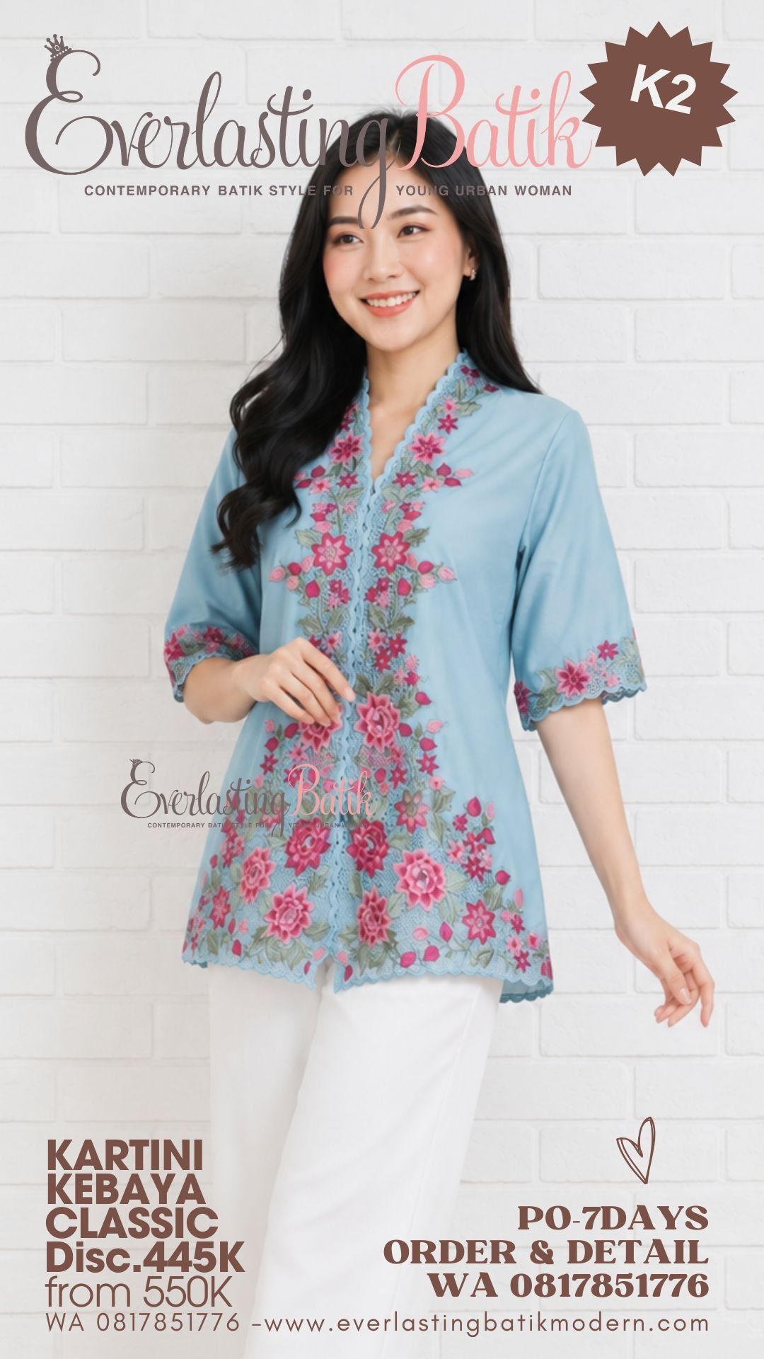 K2 KARTINI KEBAYA BORDIR TOP - diskon 445K