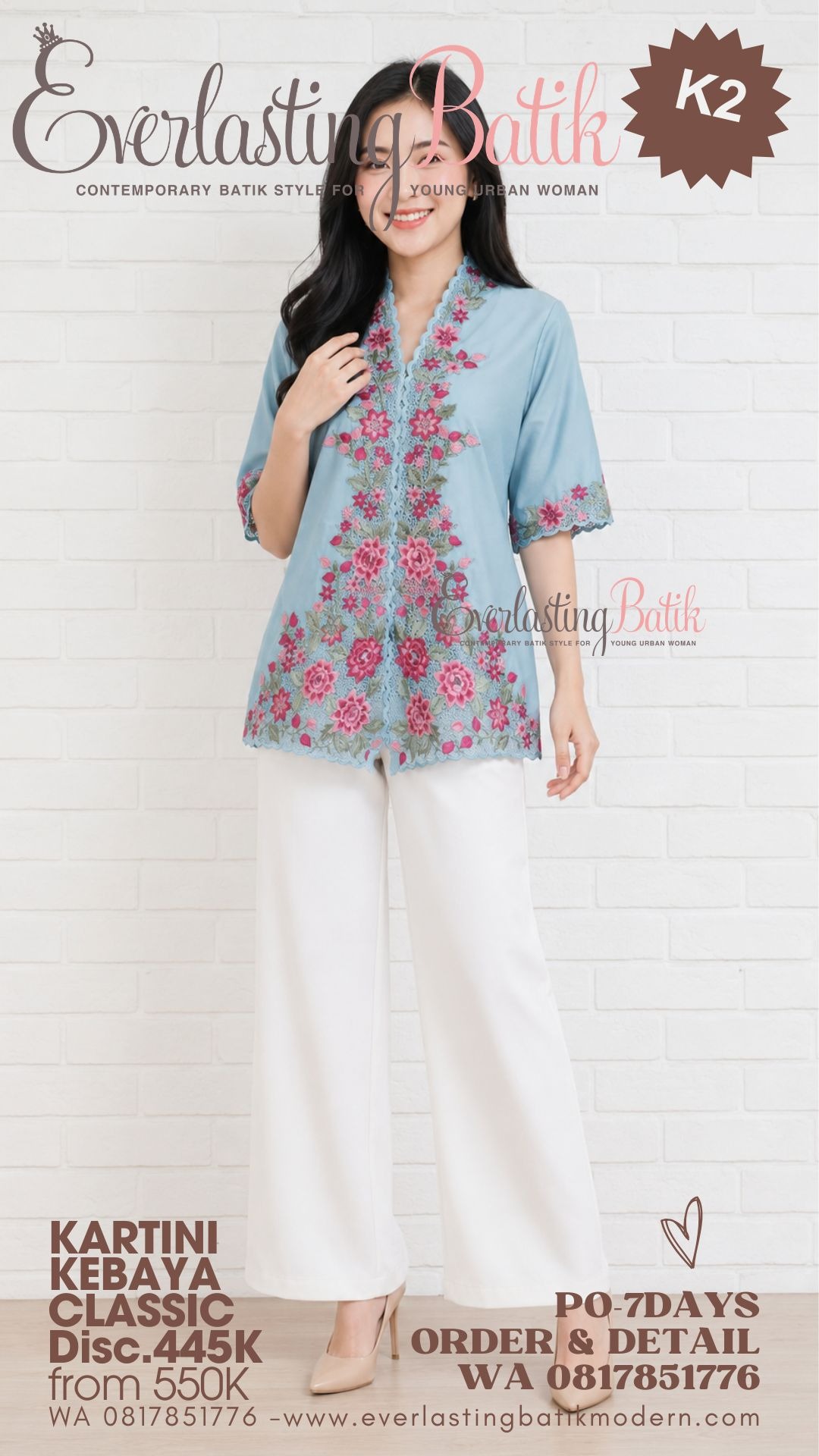 K2 KARTINI KEBAYA BORDIR TOP - diskon 445K