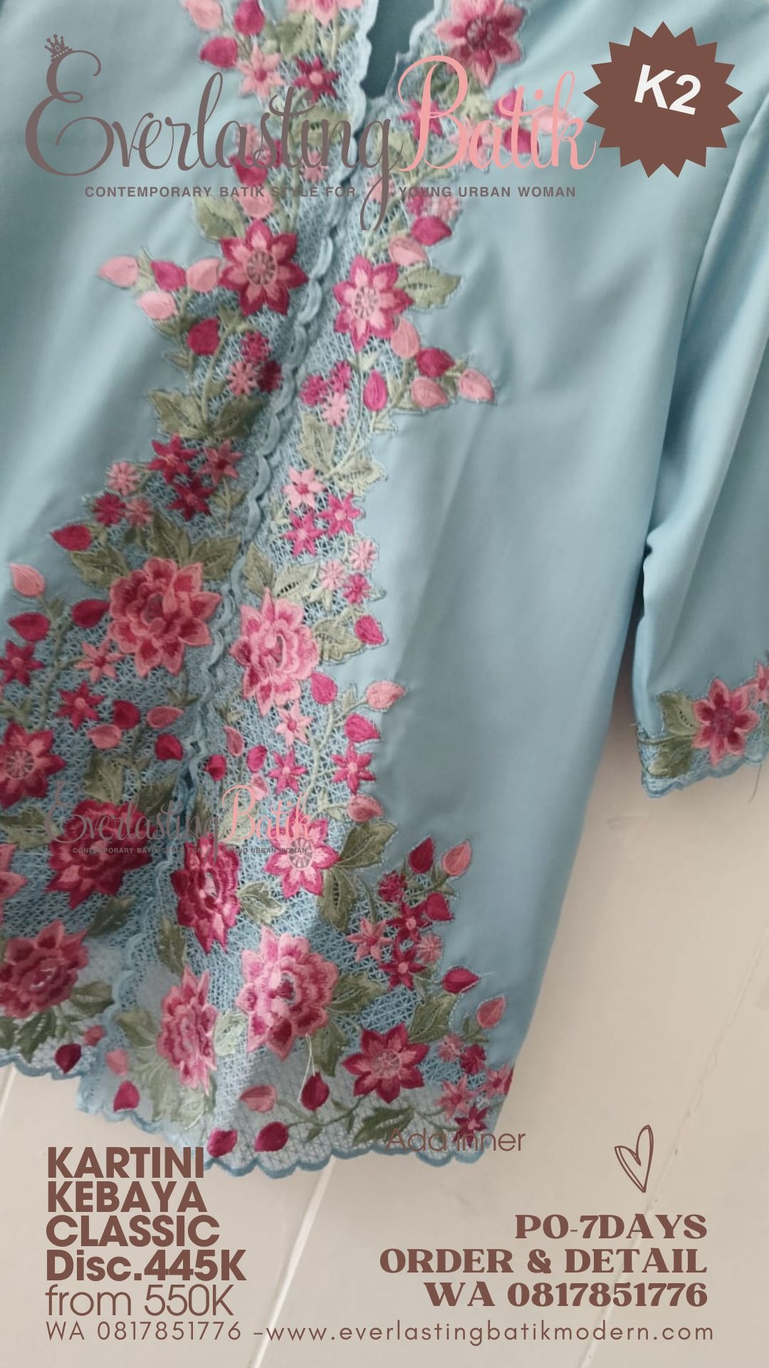 K2 KARTINI KEBAYA BORDIR TOP - diskon 445K