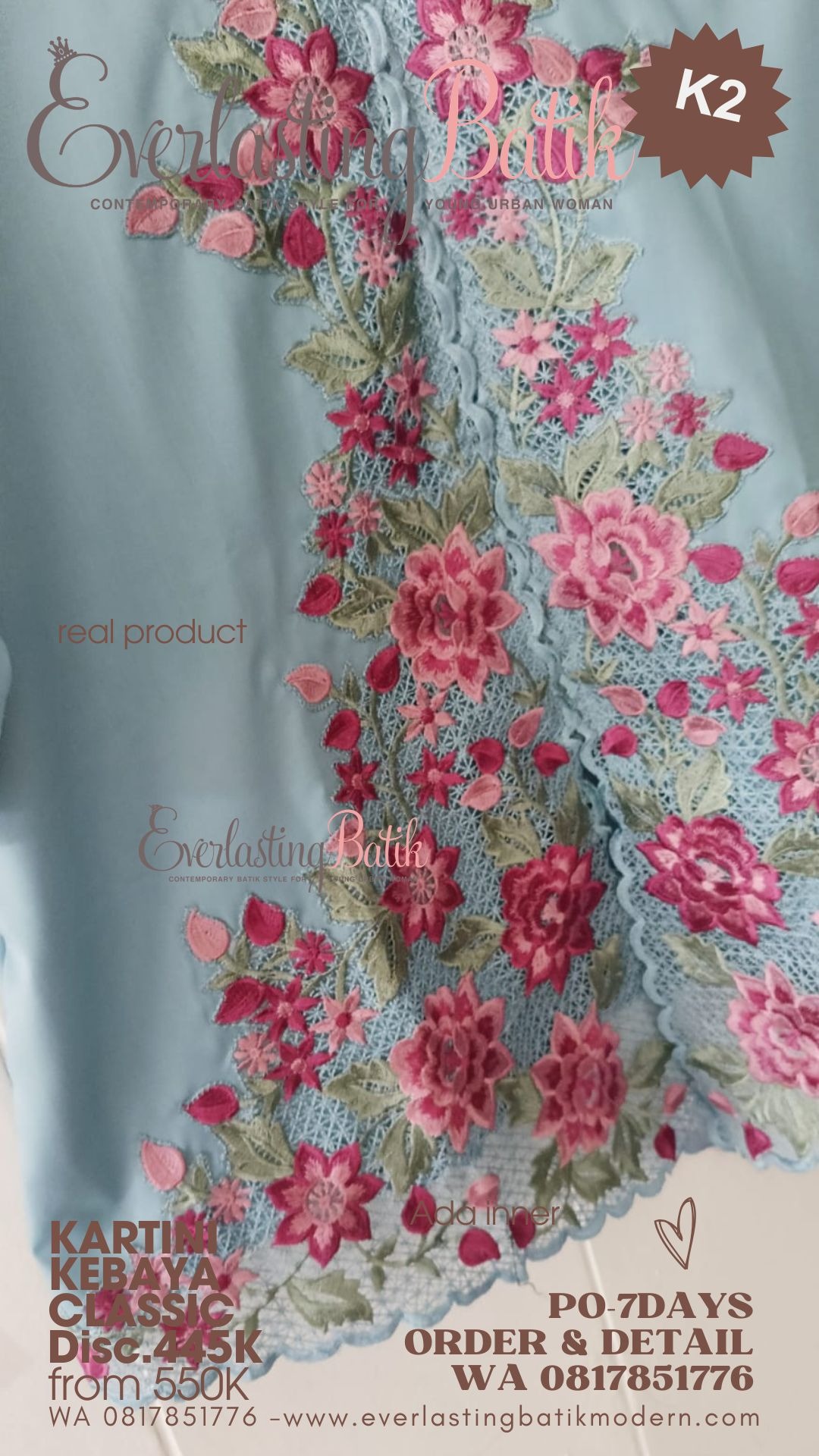 K2 KARTINI KEBAYA BORDIR TOP - diskon 445K