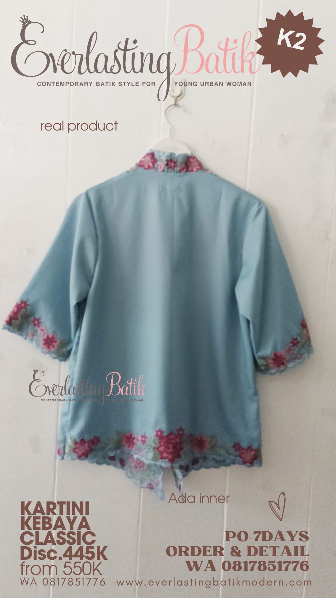 K2 KARTINI KEBAYA BORDIR TOP - diskon 445K