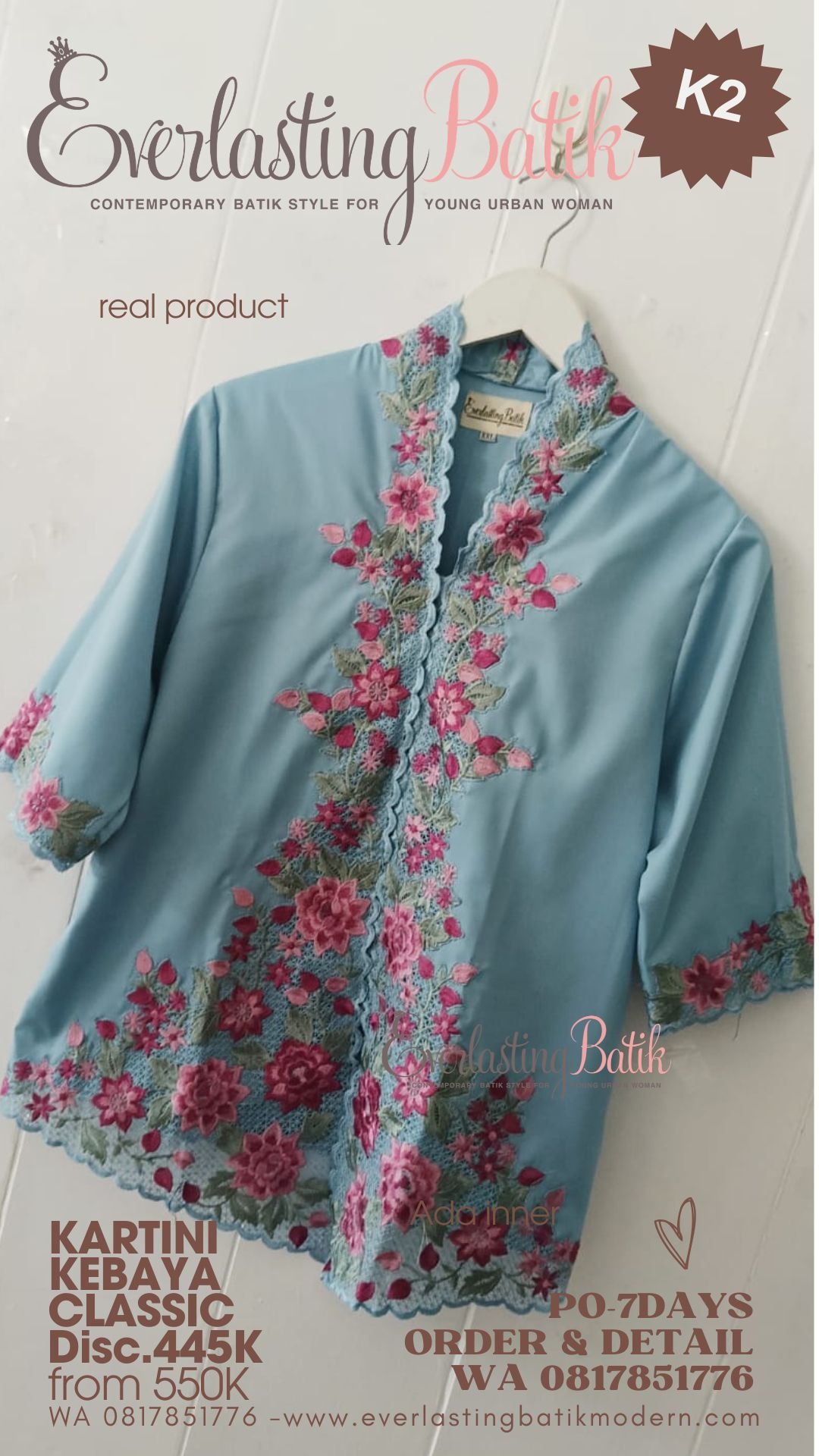 K2 KARTINI KEBAYA BORDIR TOP - diskon 445K