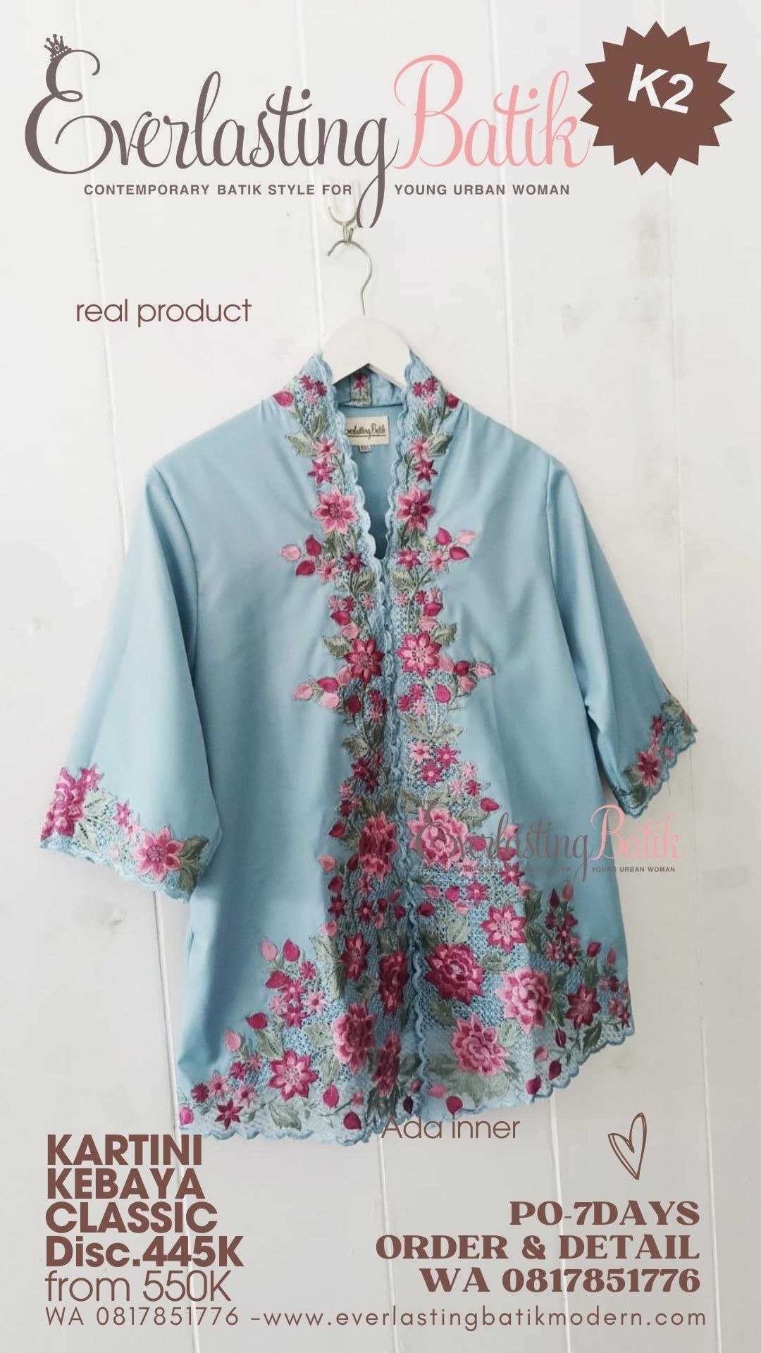 K2 KARTINI KEBAYA BORDIR TOP - diskon 445K