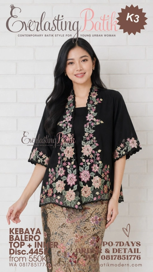 K3 KEBAYA BALERO BORDIR TOP - diskon 445K