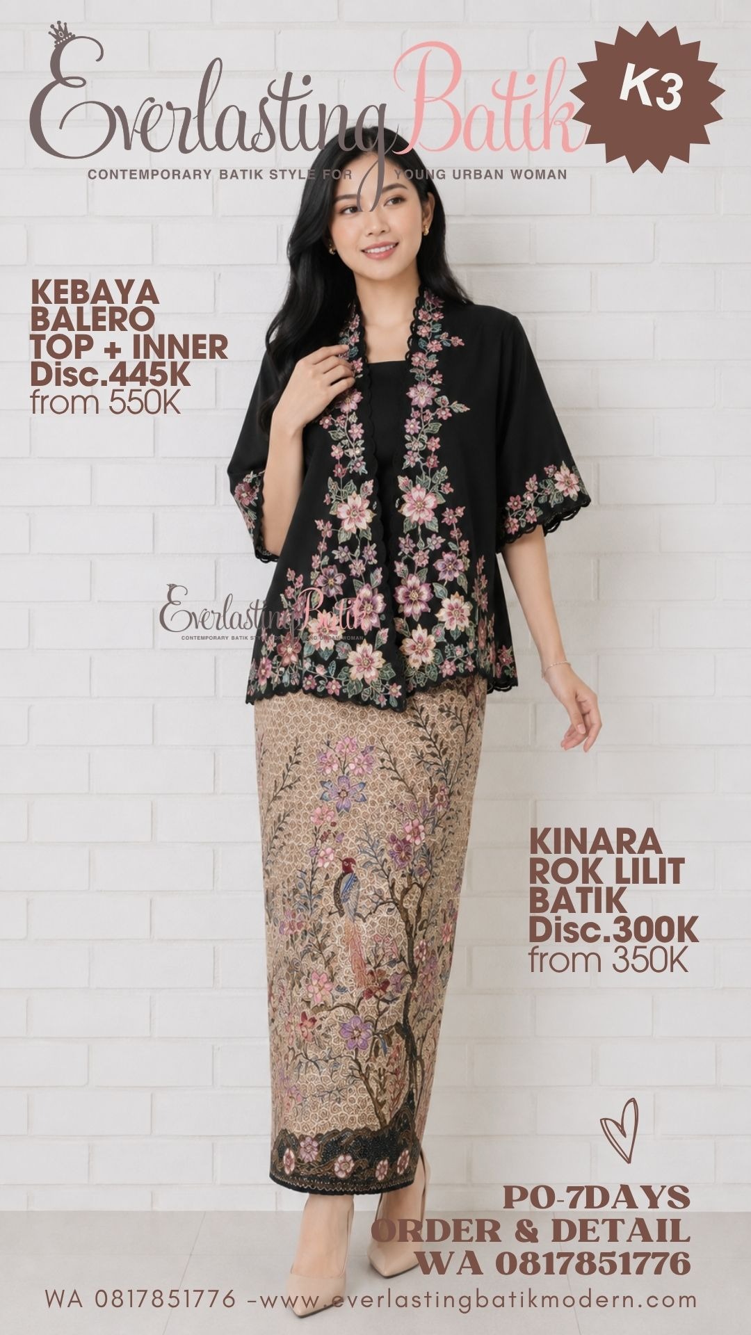 K3 KEBAYA BALERO BORDIR TOP - diskon 445K