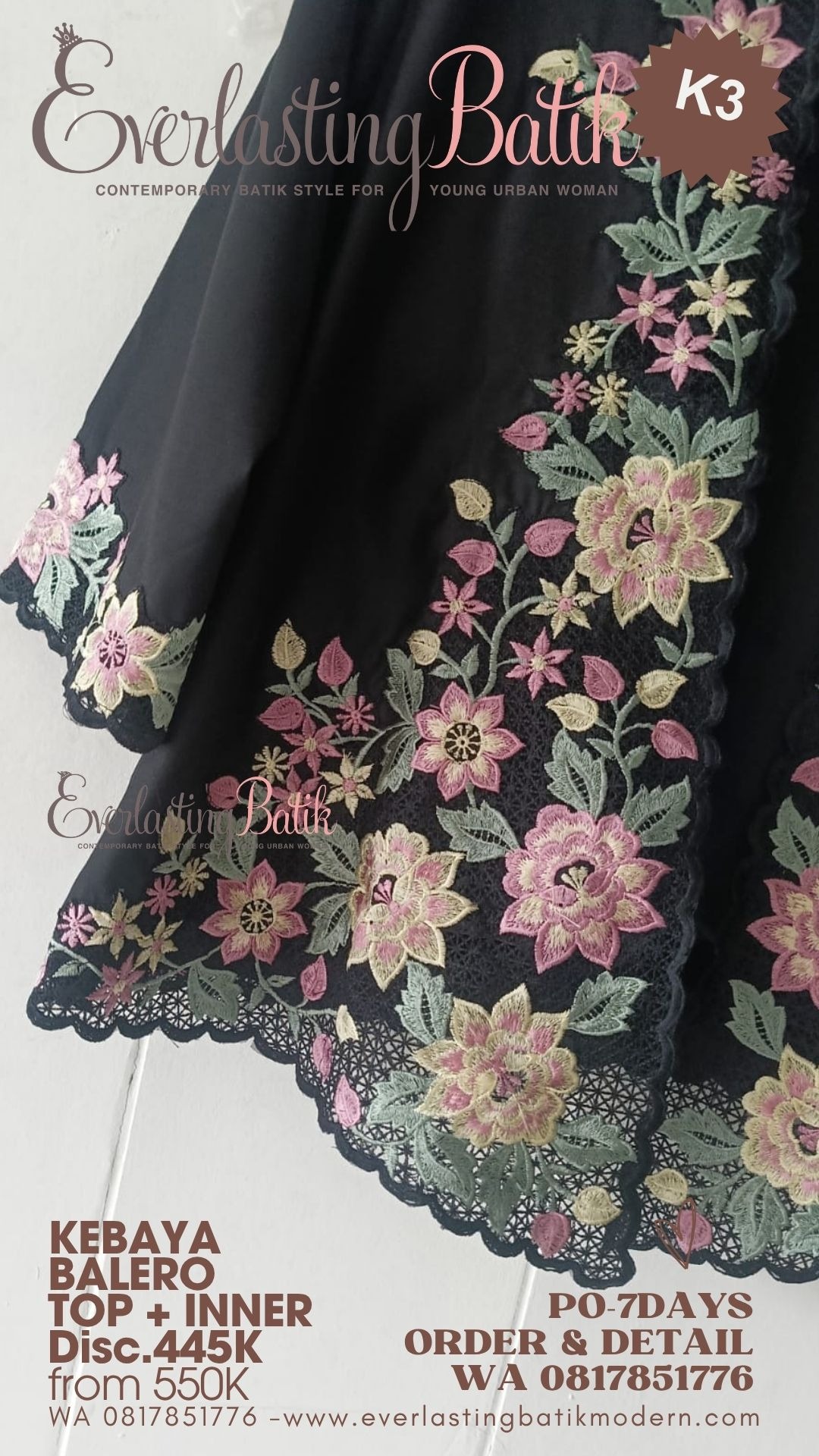 K3 KEBAYA BALERO BORDIR TOP - diskon 445K