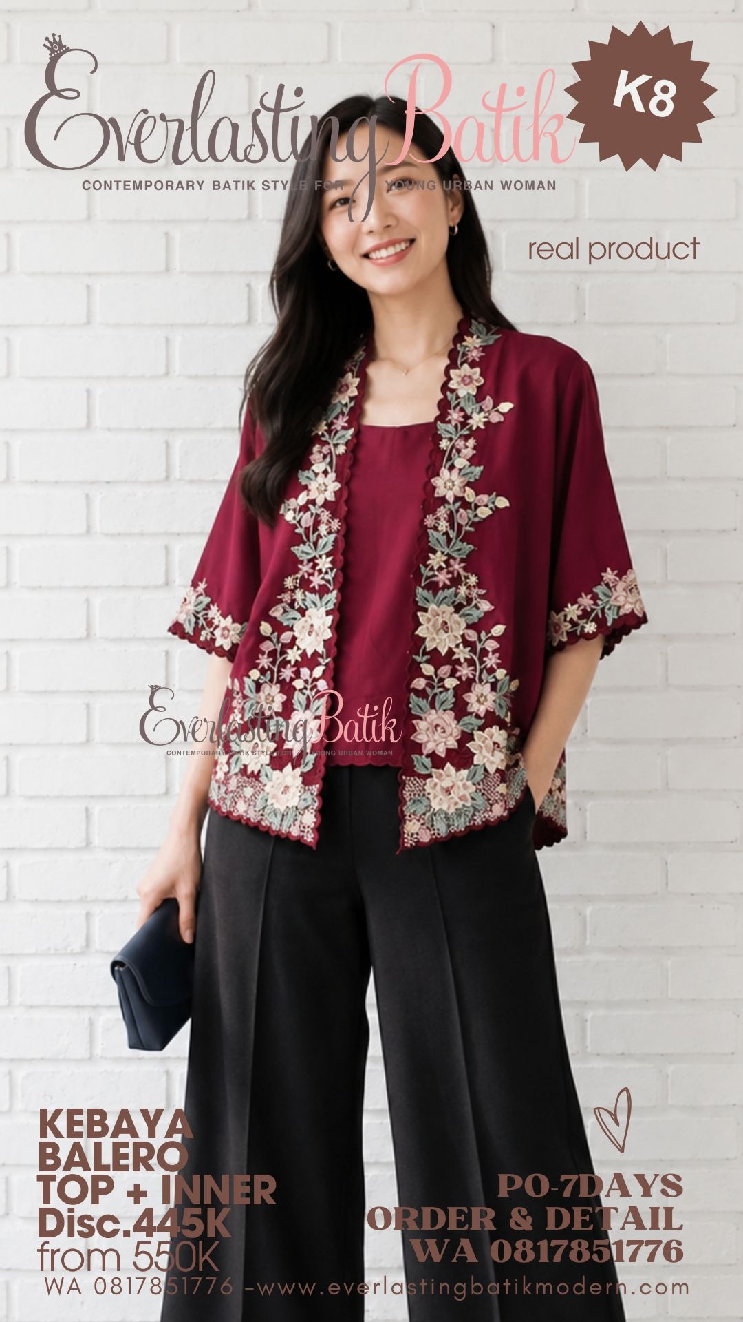 M8 KEBAYA BALERO BORDIR TOP - diskon 445K
