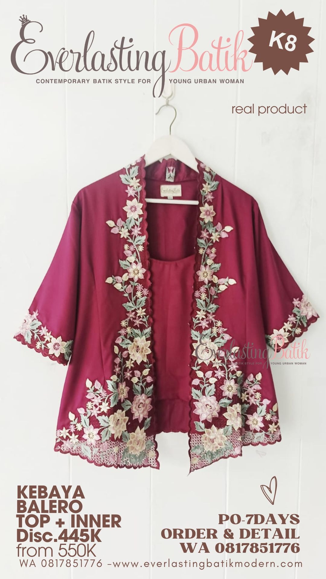 M8 KEBAYA BALERO BORDIR TOP - diskon 445K
