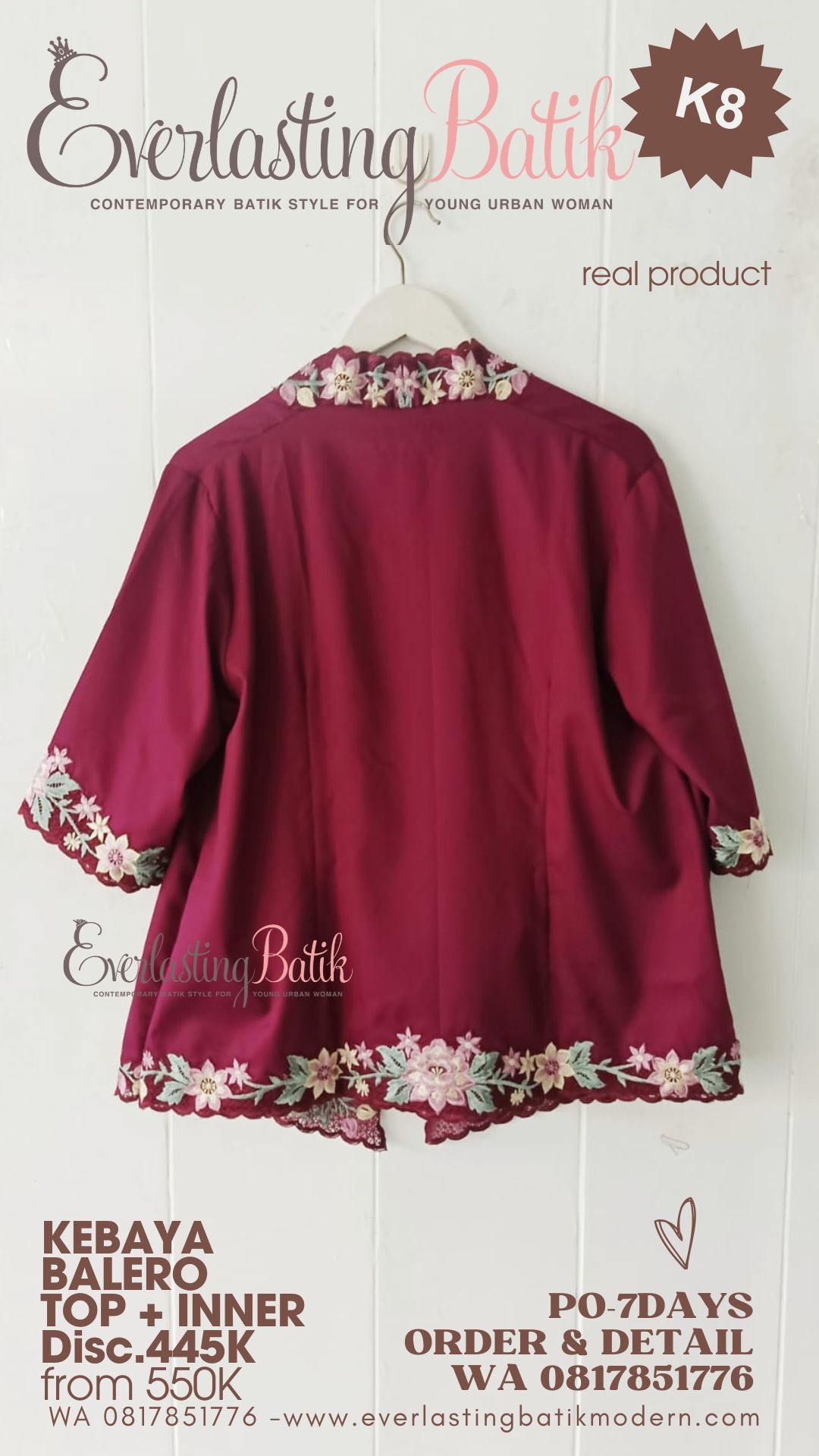 M8 KEBAYA BALERO BORDIR TOP - diskon 445K