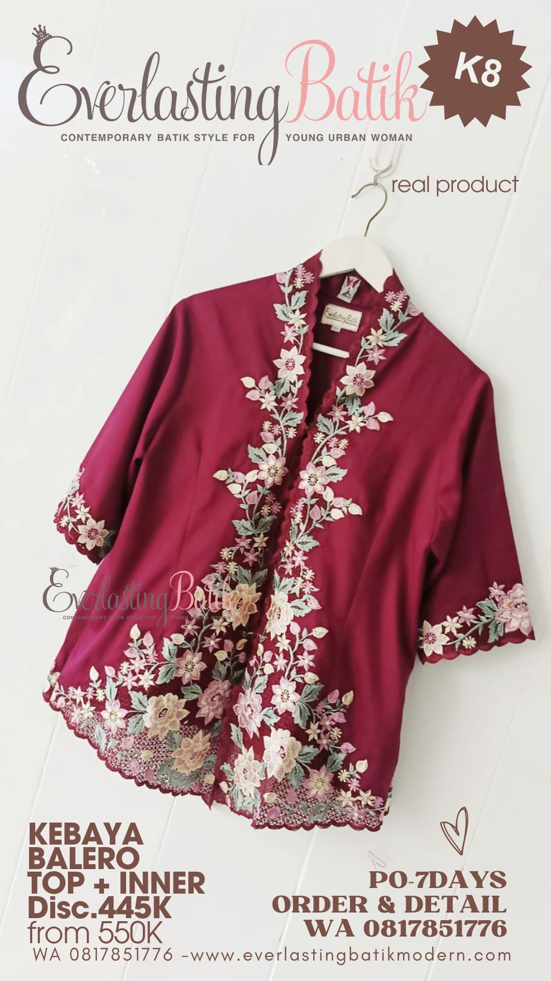 M8 KEBAYA BALERO BORDIR TOP - diskon 445K