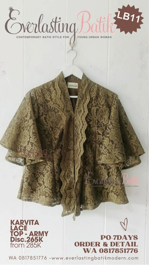 LB11 KARVITA LACE TOP - diskon 265rb