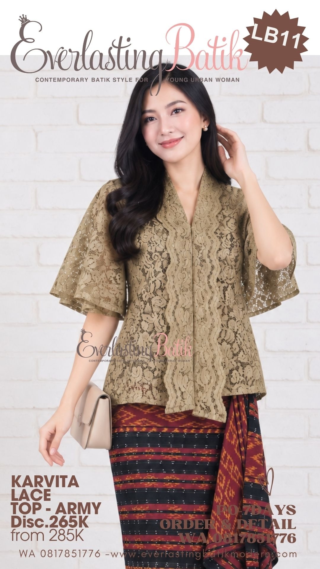 LB11 KARVITA LACE TOP - diskon 265rb