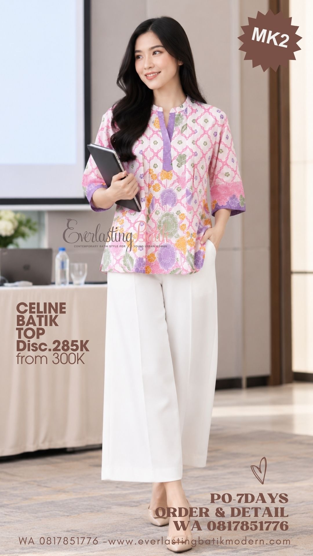 MK2 CELINE BATIK TOP - diskon 285rb