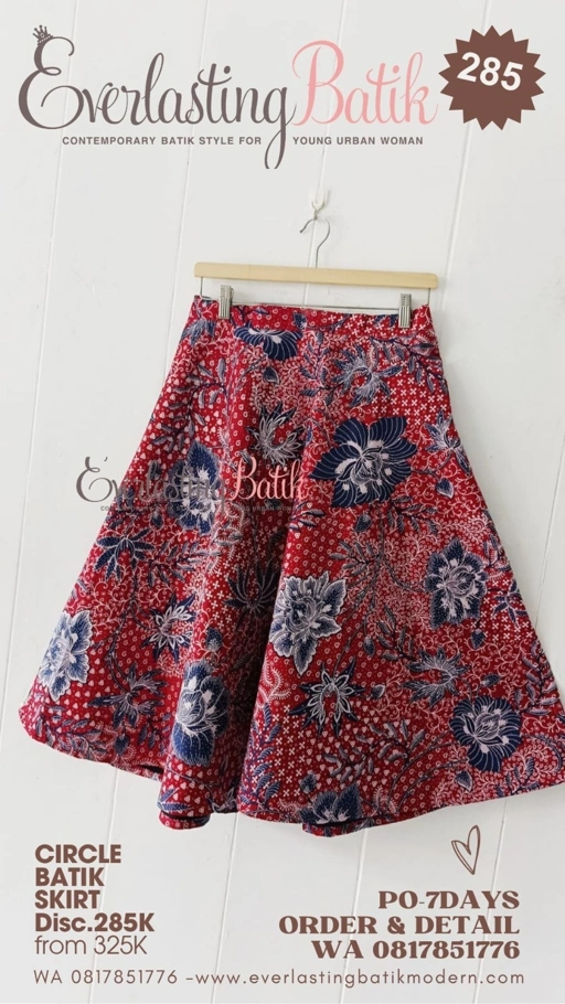 Image of C285  CIRCLE BATIK SKIRT 