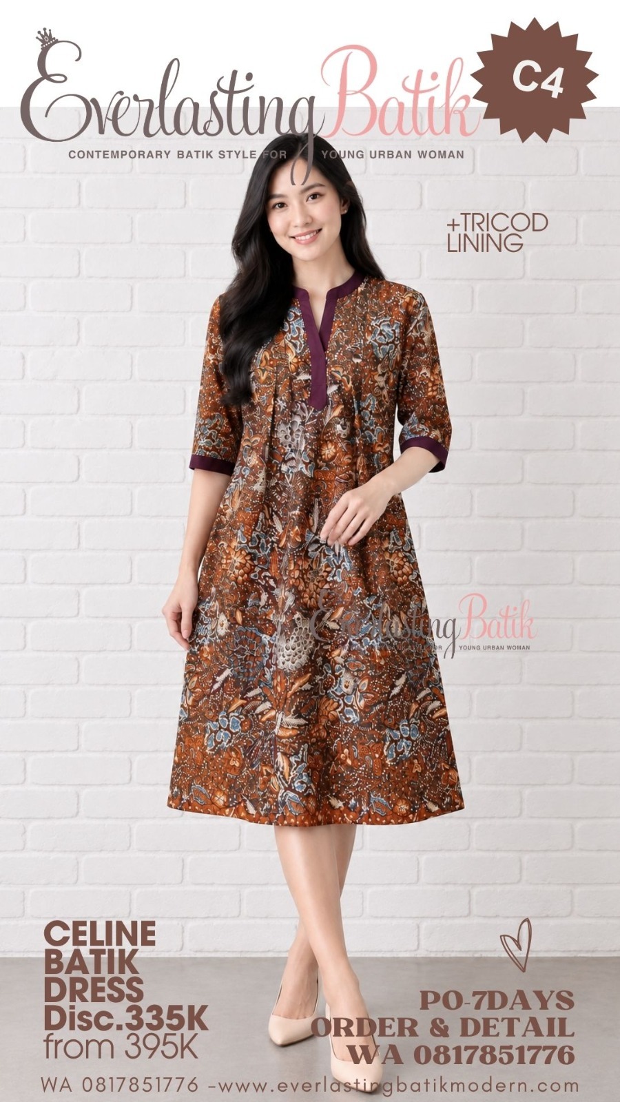 C4 CELINE BATIK DRESS - diskon 335rb