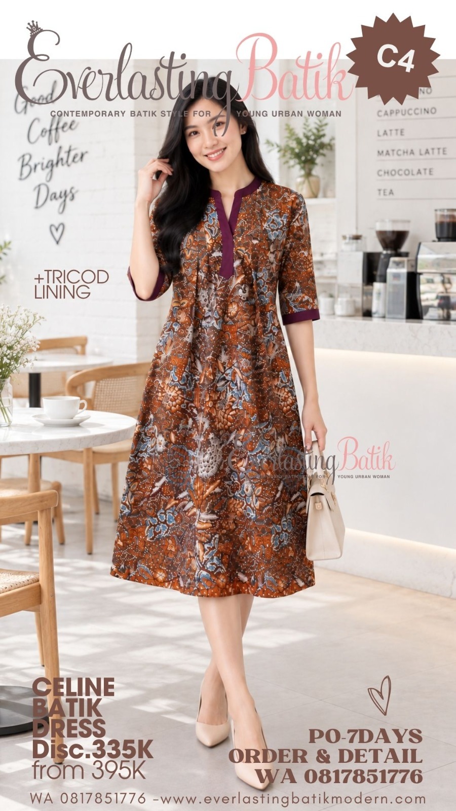 C4 CELINE BATIK DRESS - diskon 335rb