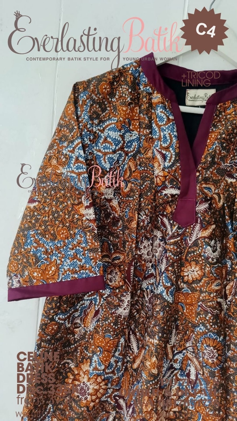 C4 CELINE BATIK DRESS - diskon 335rb