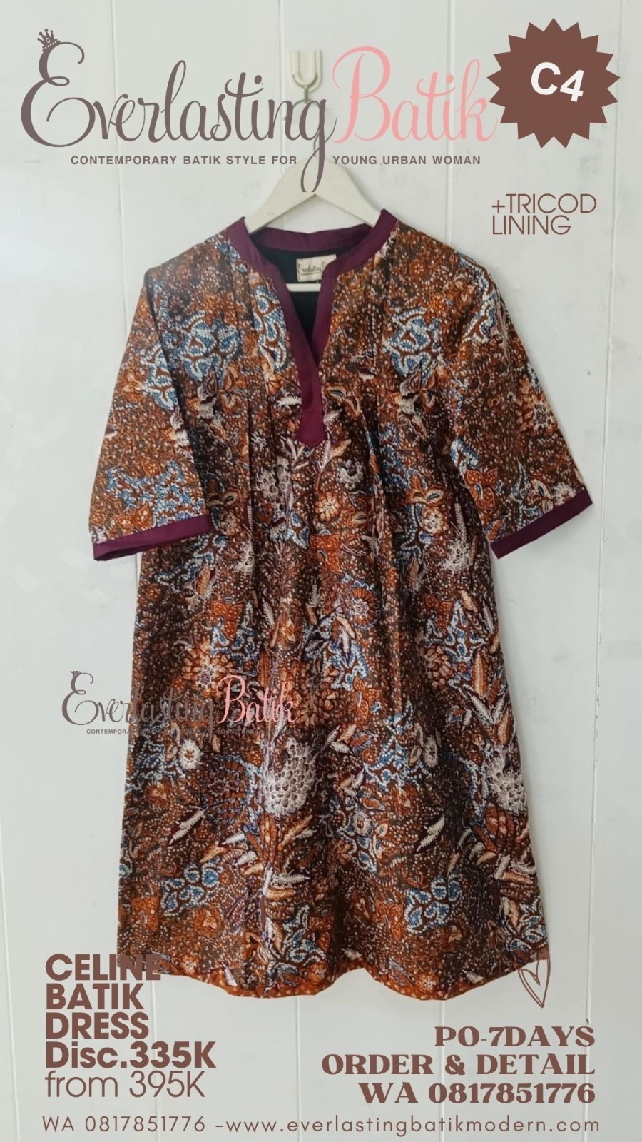 C4 CELINE BATIK DRESS - diskon 335rb