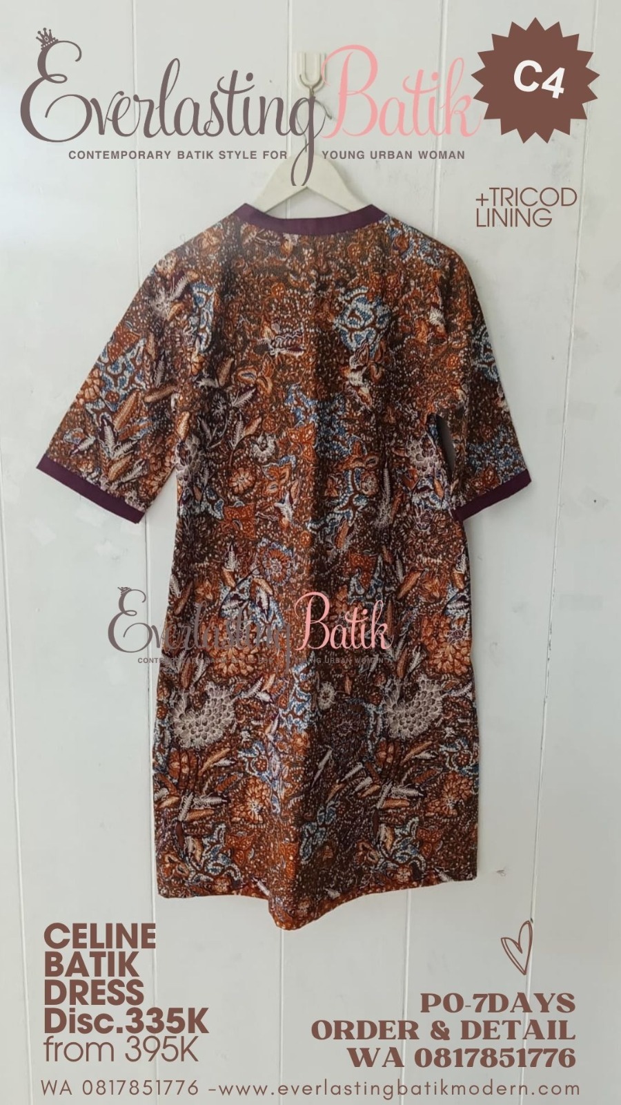 C4 CELINE BATIK DRESS - diskon 335rb