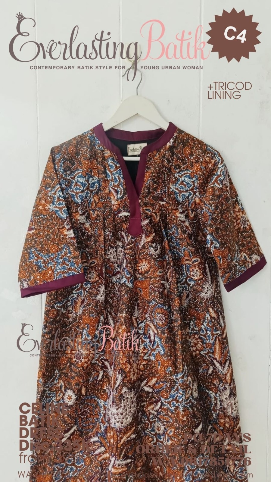 C4 CELINE BATIK DRESS - diskon 335rb