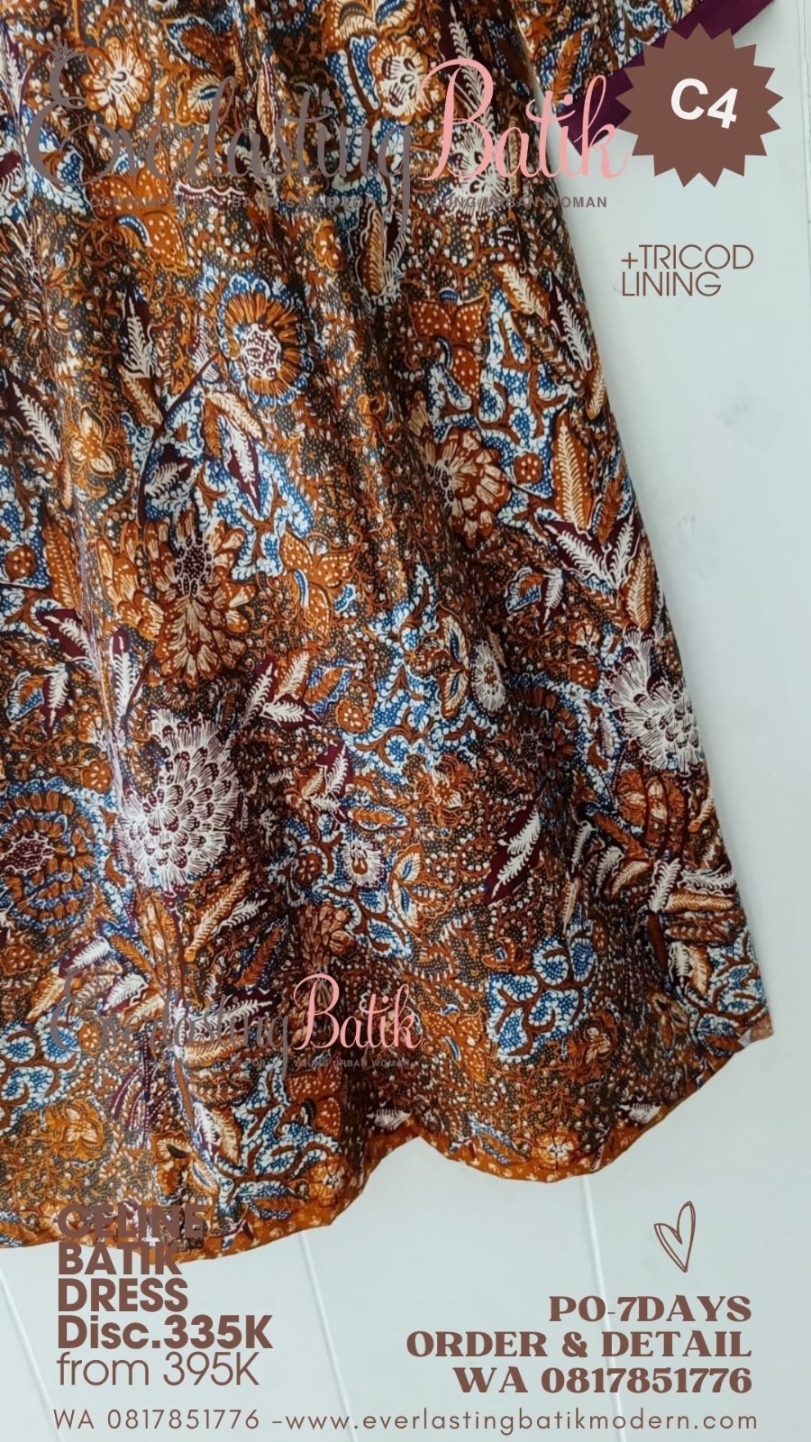 C4 CELINE BATIK DRESS - diskon 335rb