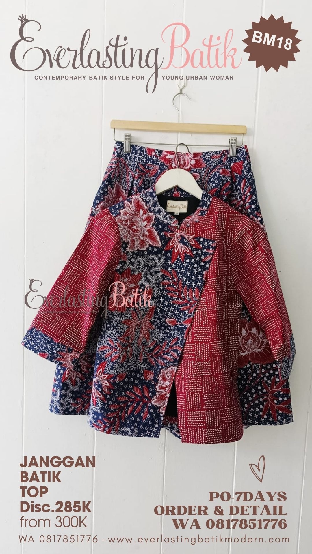 BM18 JANGGAN BATIK MIX TOP  - diskon 285K