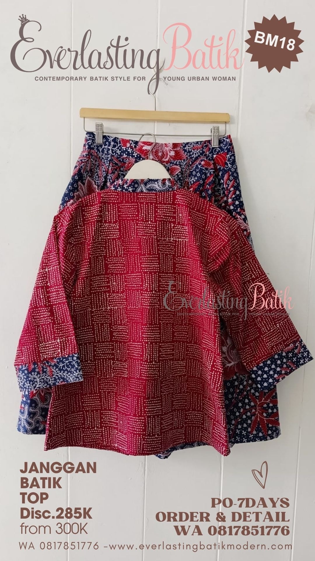 BM18 JANGGAN BATIK MIX TOP  - diskon 285K