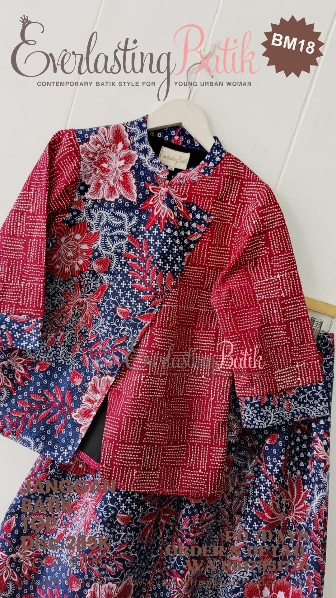 BM18 JANGGAN BATIK MIX TOP  - diskon 285K