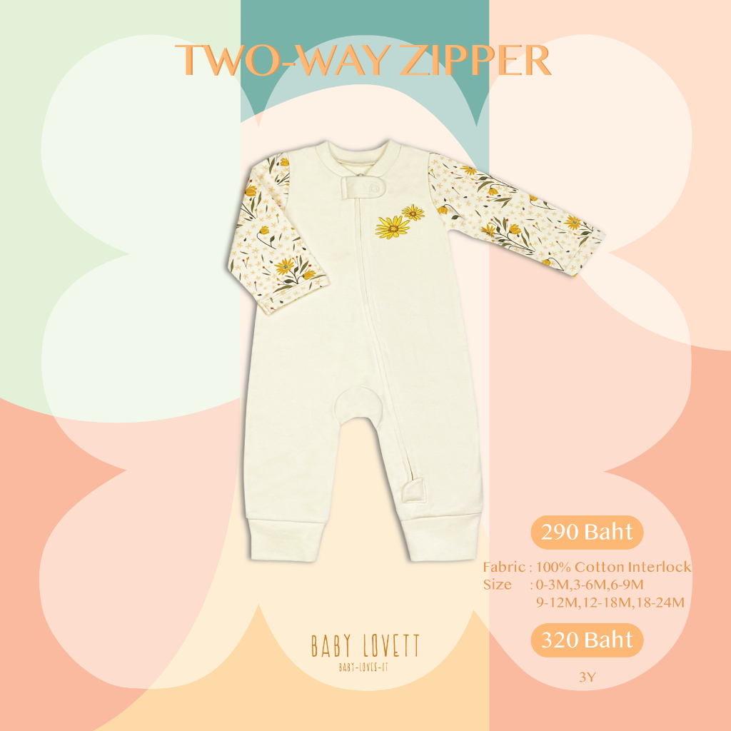 (AUG2023) Babylovett Basic - Two-Way Zipper ชุดนอนเปิดเท้า
