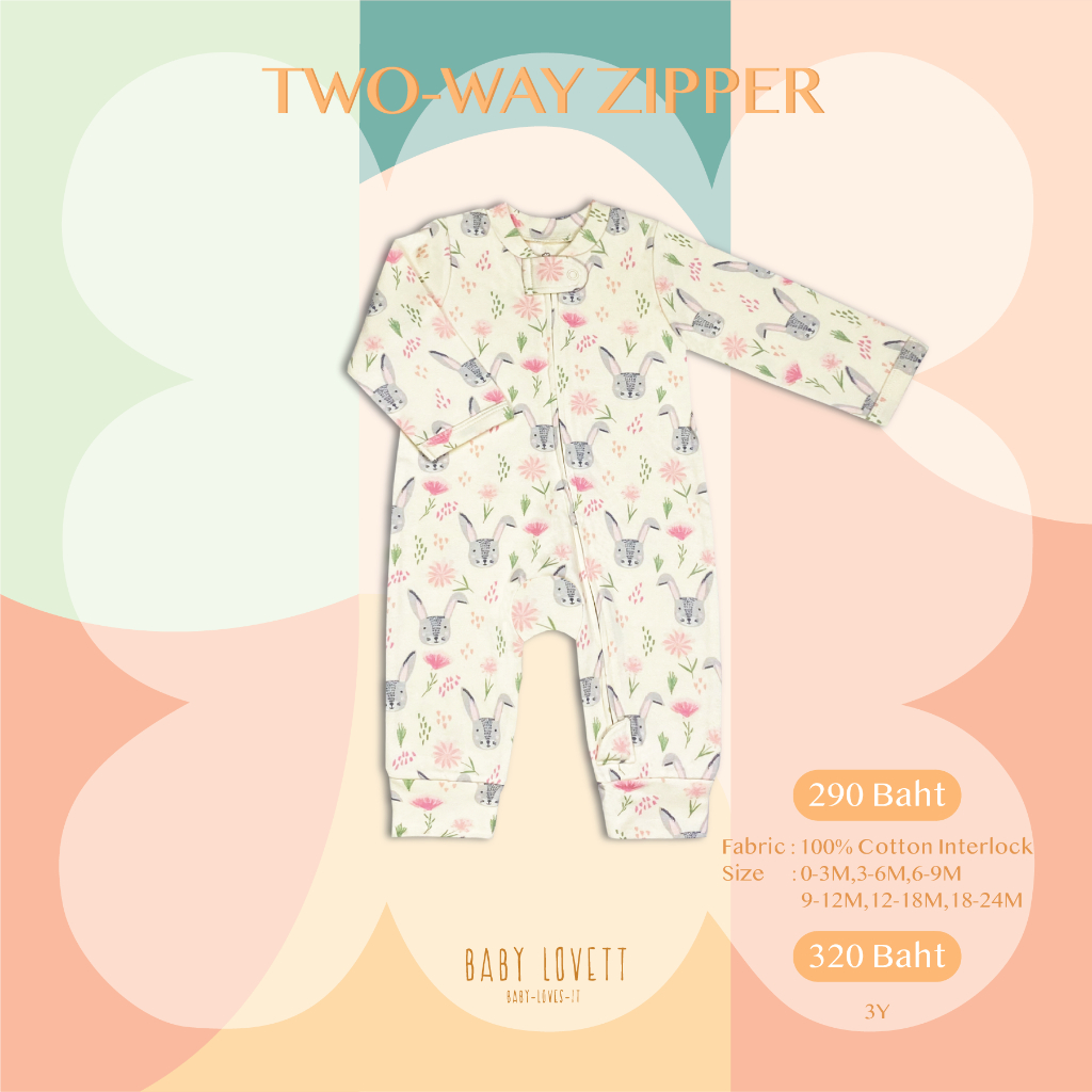 (AUG2023) Babylovett Basic - Two-Way Zipper ชุดนอนเปิดเท้า