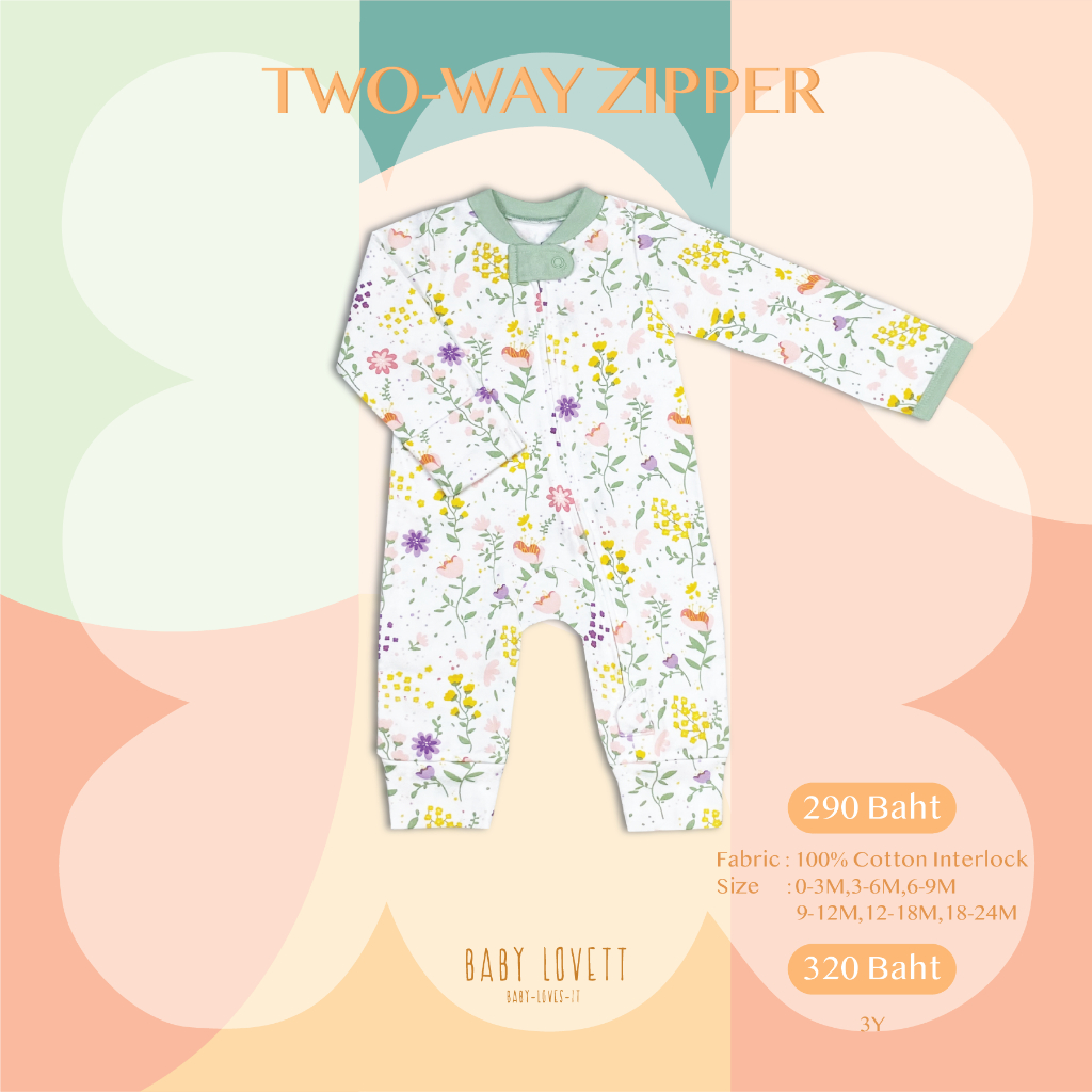 (AUG2023) Babylovett Basic - Two-Way Zipper ชุดนอนเปิดเท้า