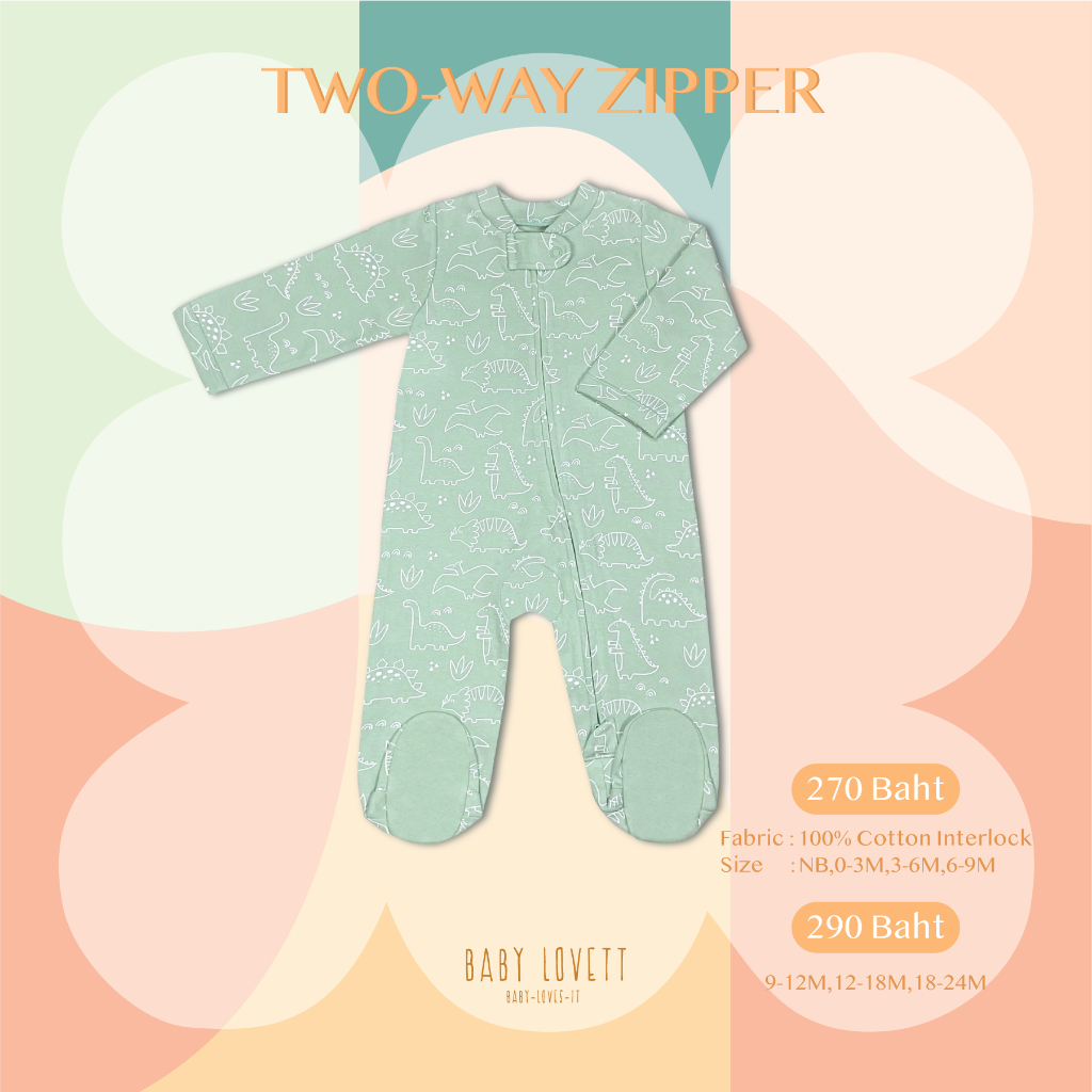 (AUG2023) Babylovett Basic - Two-Way Zipper ชุดนอนคลุมเท้า