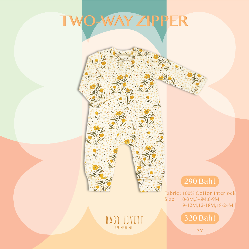 (AUG2023) Babylovett Basic - Two-Way Zipper ชุดนอนเปิดเท้า
