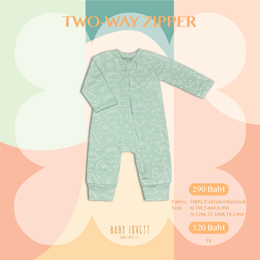 (AUG2023) Babylovett Basic - Two-Way Zipper ชุดนอนเปิดเท้า