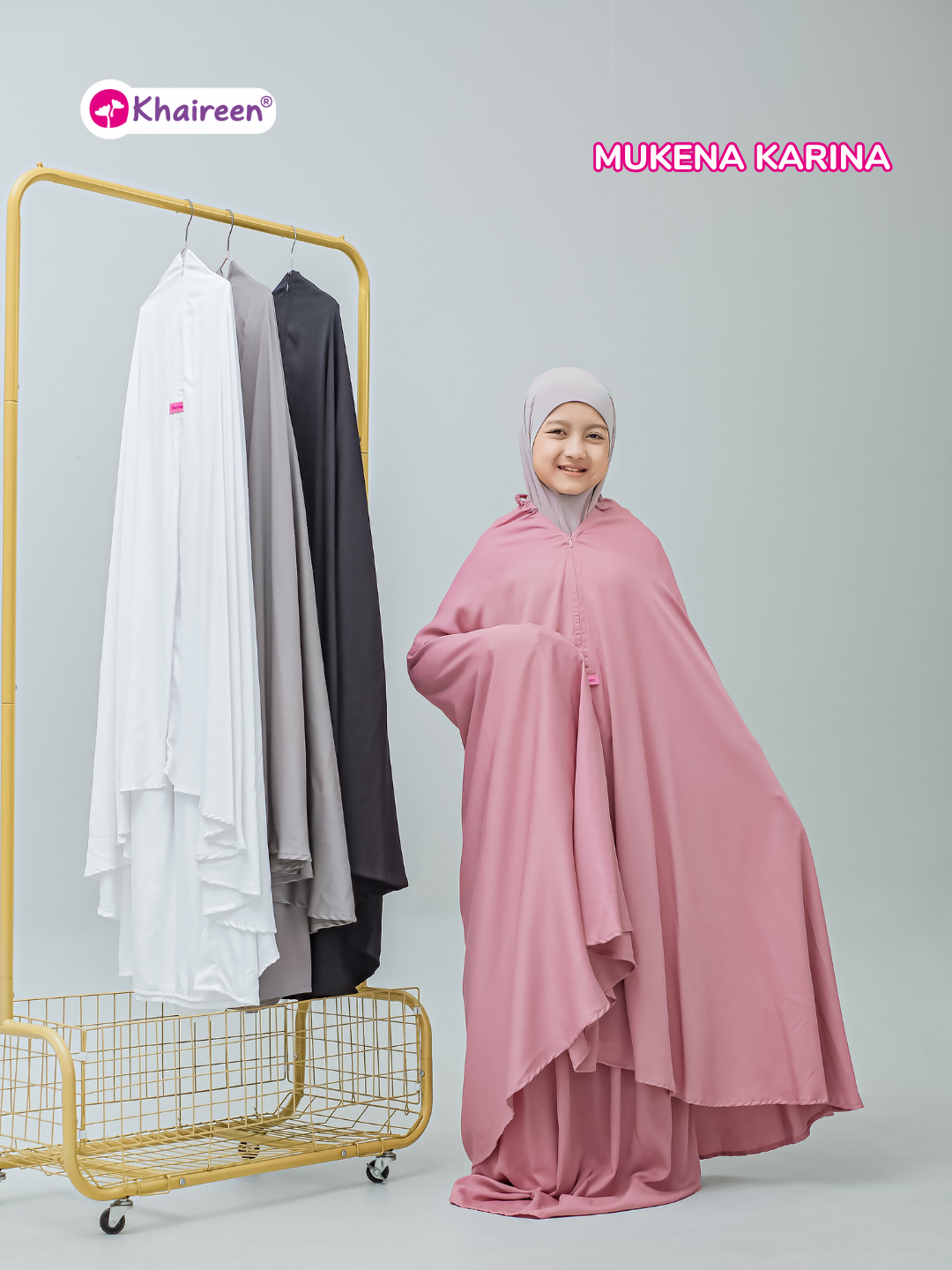 PRE ORDER Mukena Karina (3-12 Tahun) Mukena Anak Polos Katun Rayon Premium Adem Mukena TK SD SMP
