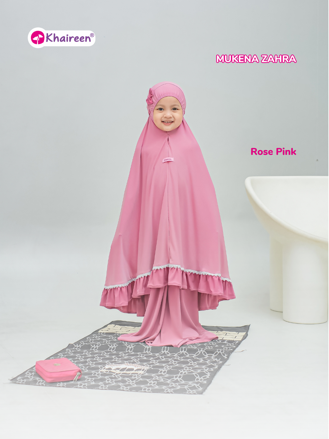 PRE ORDER Mukena Zahra (3-8 Tahun) Mukena Anak Polos Jersey Premium Adem 