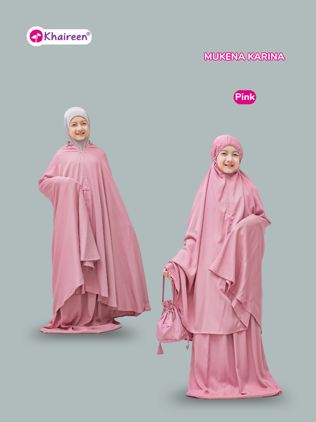 PRE ORDER Mukena Karina (3-12 Tahun) Mukena Anak Polos Katun Rayon Premium Adem Mukena TK SD SMP