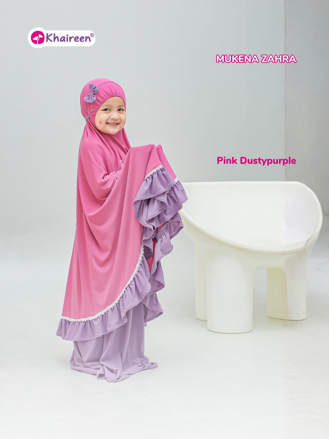 PRE ORDER Mukena Zahra (3-8 Tahun) Mukena Anak Polos Jersey Premium Adem 