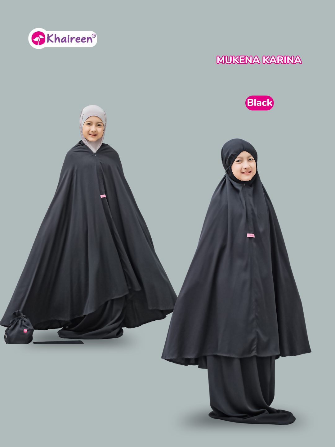 PRE ORDER Mukena Karina (3-12 Tahun) Mukena Anak Polos Katun Rayon Premium Adem Mukena TK SD SMP
