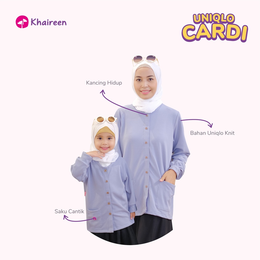 KHAIREEN Cardigan Couple Mom and Kids