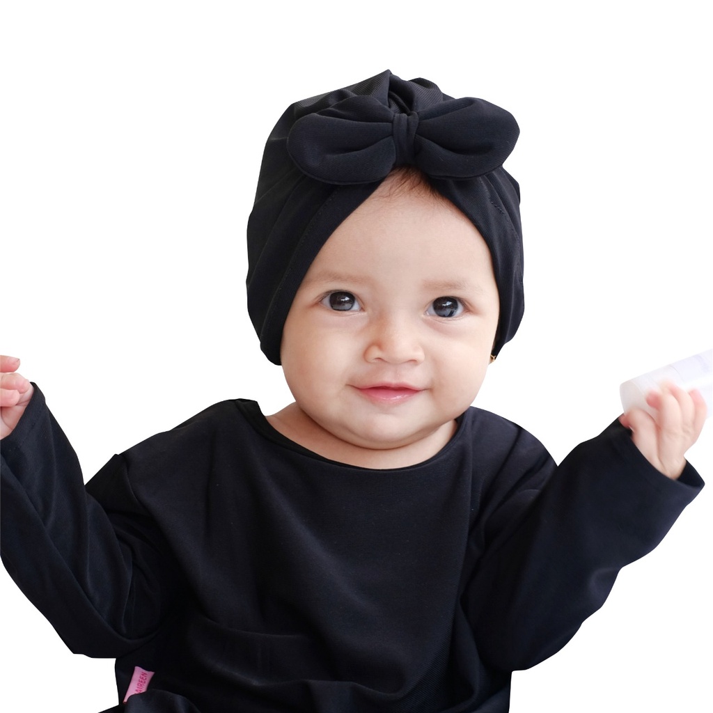 KHAIREEN Plain Turban (0-2 Tahun) Turban Anak Turban Bayi Polos