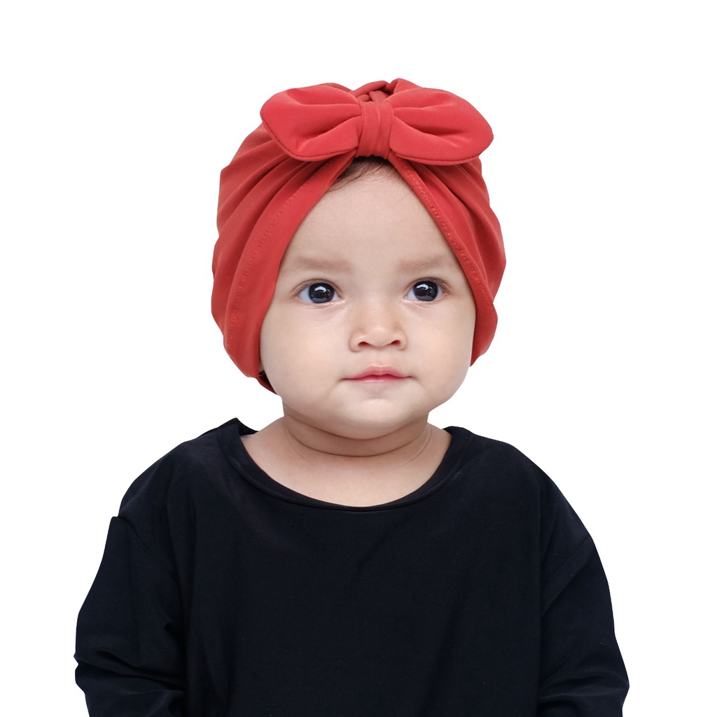 KHAIREEN Plain Turban (0-2 Tahun) Turban Anak Turban Bayi Polos