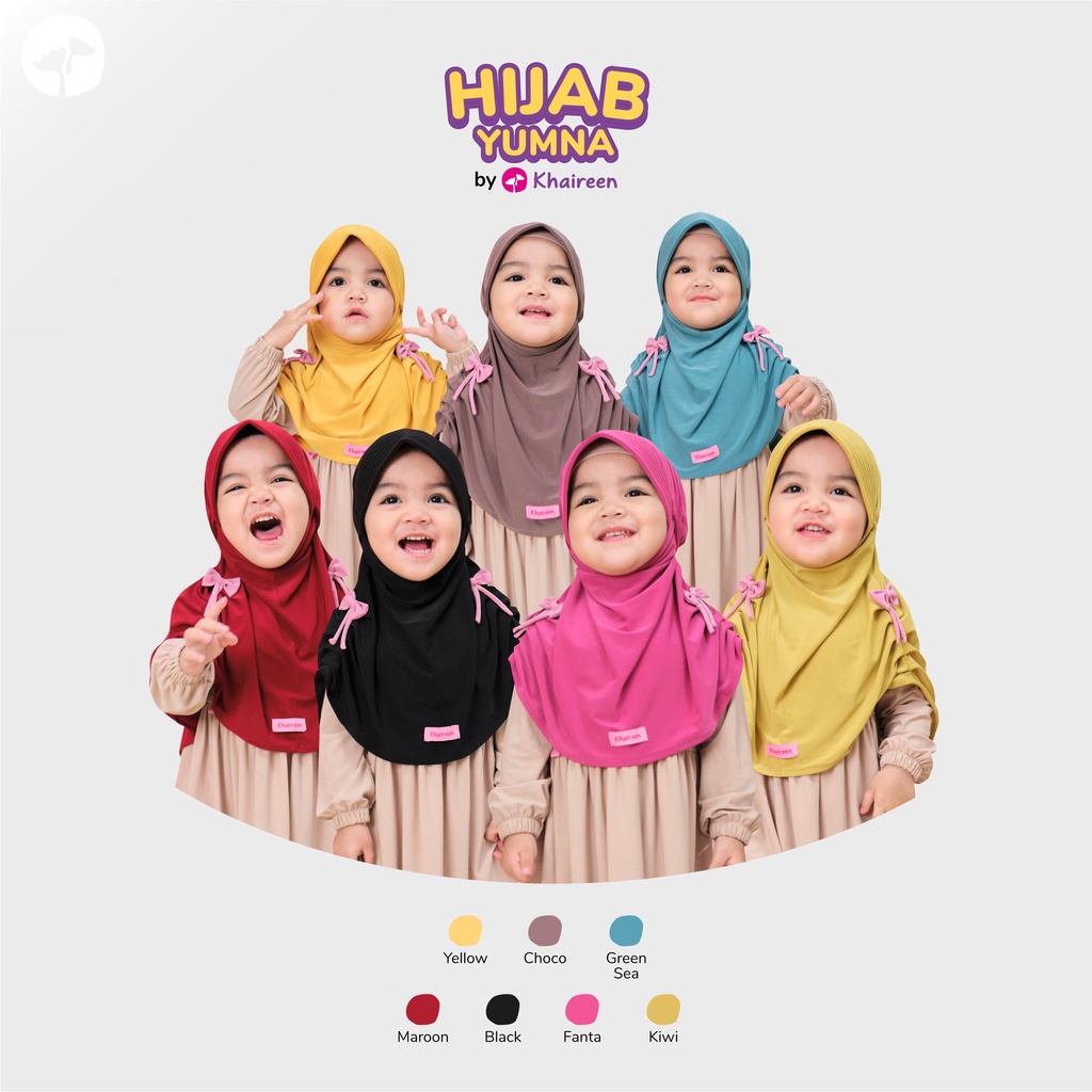 KHAIREEN Hijab Yumna (0-4 Tahun) Hijab Anak Jersey Hijab Anak Daily