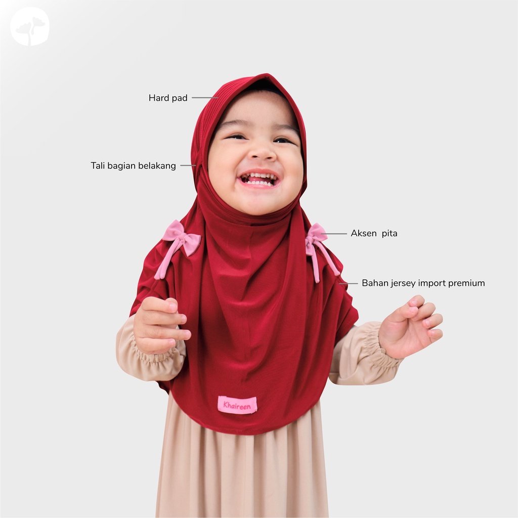 KHAIREEN Hijab Yumna (0-4 Tahun) Hijab Anak Jersey Hijab Anak Daily