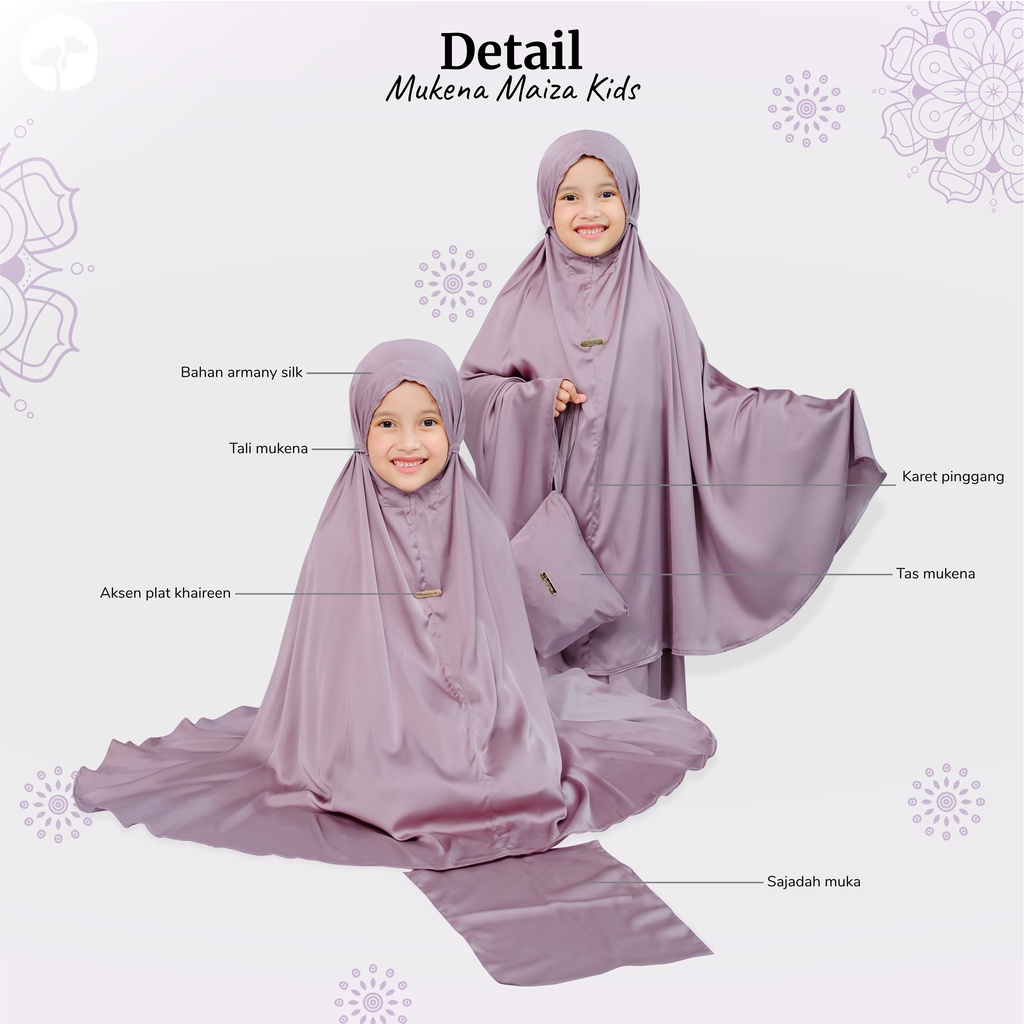 KHAIREEN Mukena Maiza Couple Kids Mom Mukena Lebaran Mukena Silk