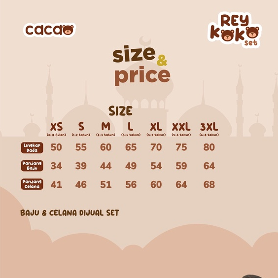 KHAIREEN Rey Koko Set(0-10 Tahun) by Cacao Kidswear Koko Anak Busana Muslim Anak